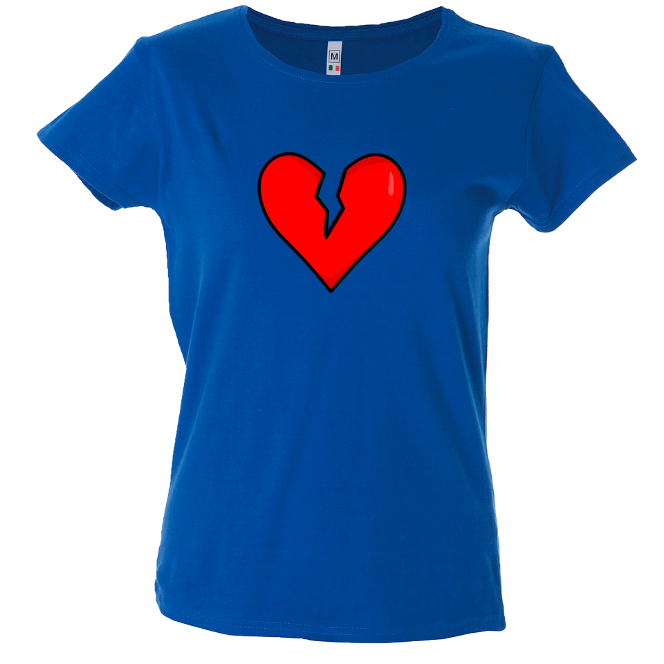 Camiseta mujer corazón roto