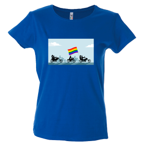 Camiseta mujer desfile motos lgbti