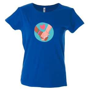 Camiseta mujer manos agarradas