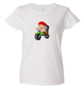 Camiseta mujer dibujo moto