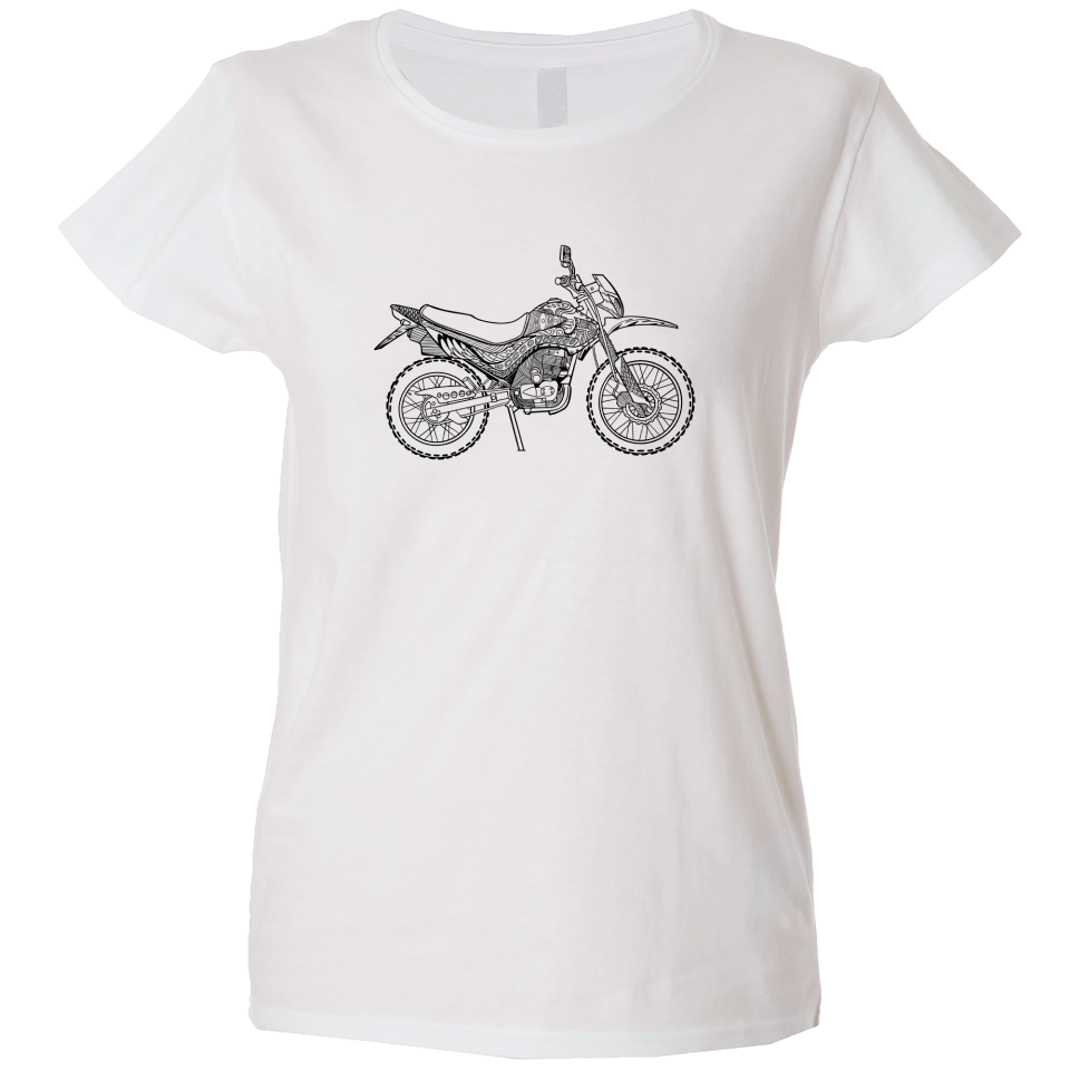 Camiseta mujer dibujo una moto