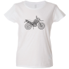 Camiseta mujer dibujo una moto