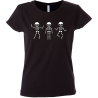 Camiseta mujer esqueletos bailando