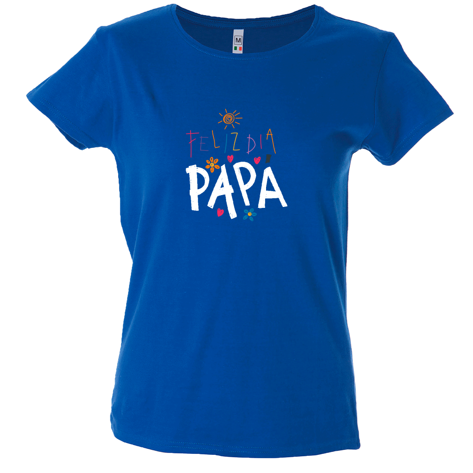 Camiseta mujer feliz día papa
