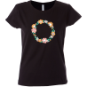 Camiseta mujer guirnalda calavera flores