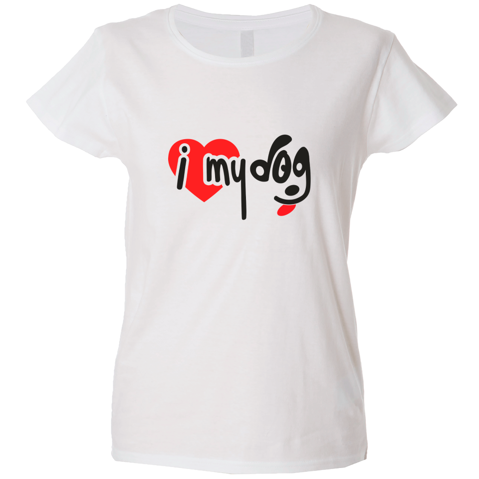 Camiseta mujer i love dog
