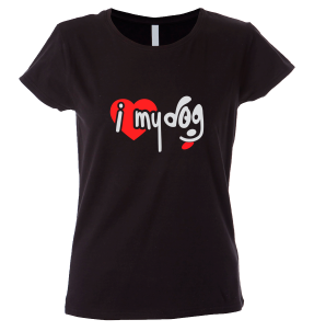 Camiseta mujer i love dog