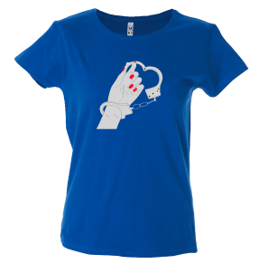 Camiseta mujer mano esposada