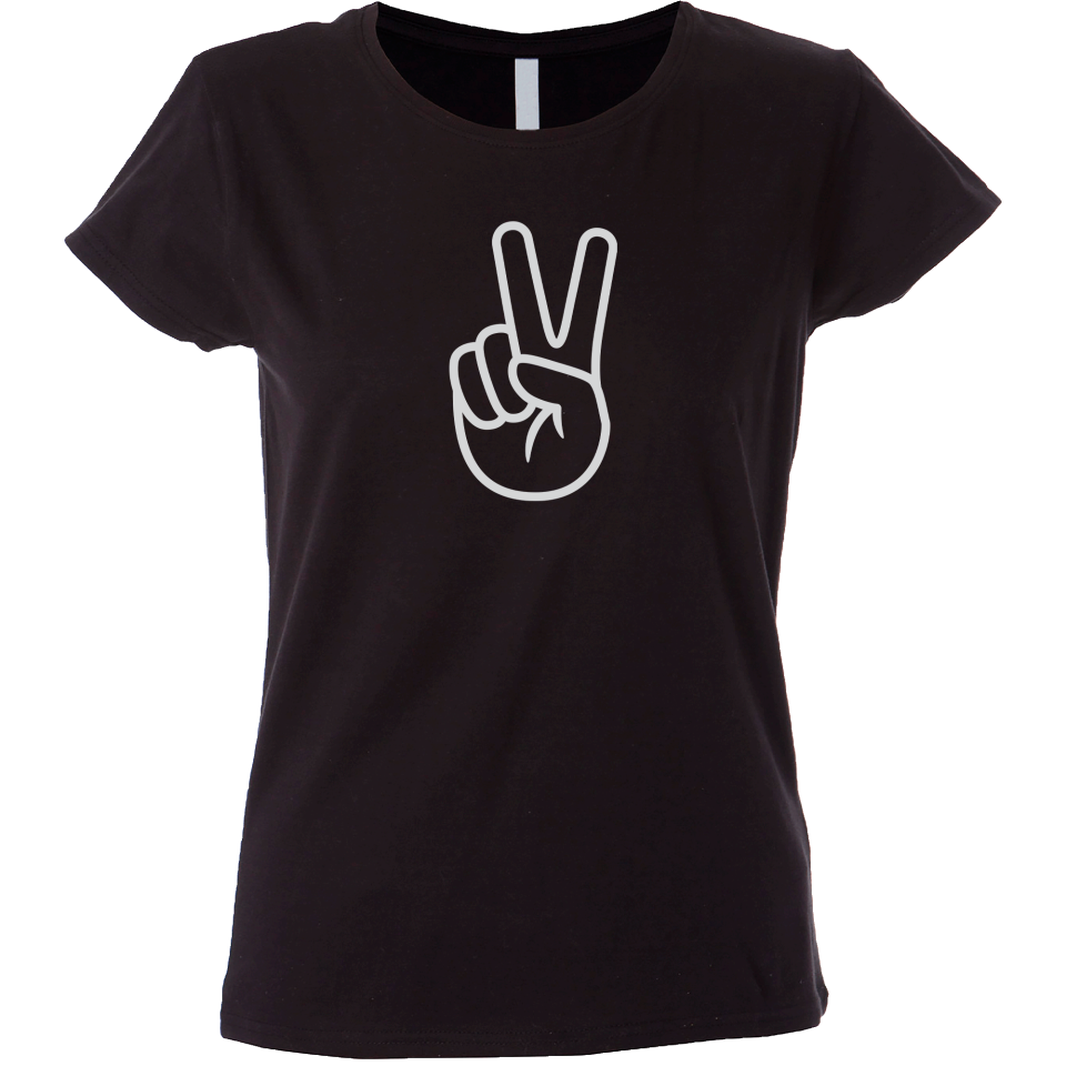 Camiseta mujer mano signo paz
