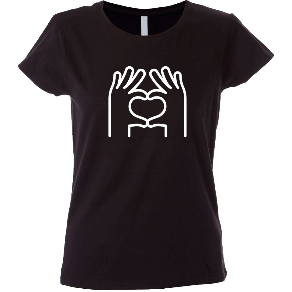 Camiseta mujer manos corazón