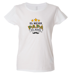 Camiseta mujer mejor papá del mundo
