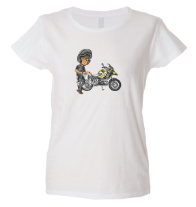 Camiseta mujer kawasaki amarilla
