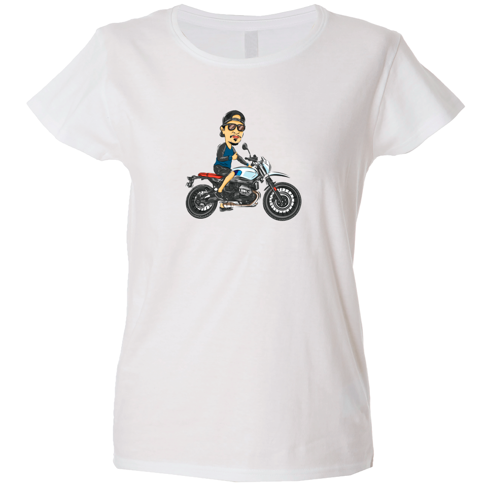 Camiseta mujer modelo moto