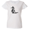 Camiseta mujer motero con casco
