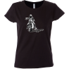 Camiseta mujer motero con casco