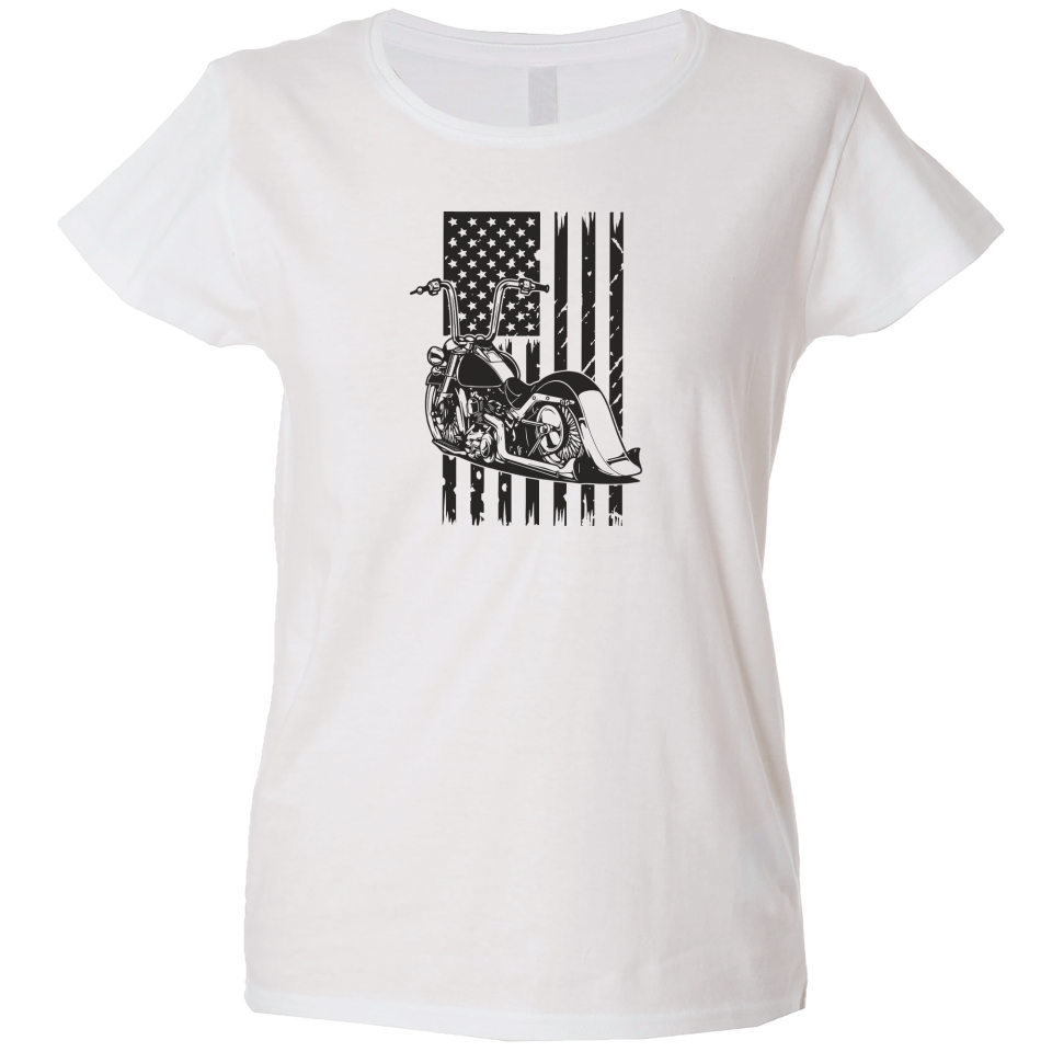 Camiseta mujer moto chopper USA