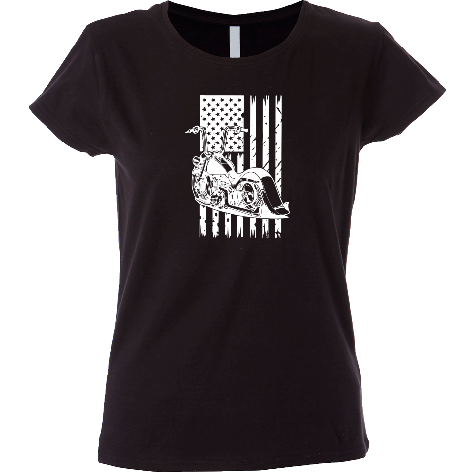 Camiseta mujer moto chopper USA
