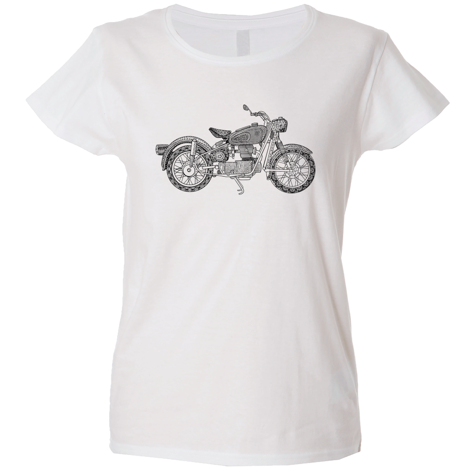 Camiseta mujer moto mandala