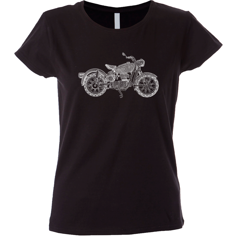 Camiseta mujer moto mandala