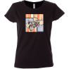 Camiseta mujer moto rayada