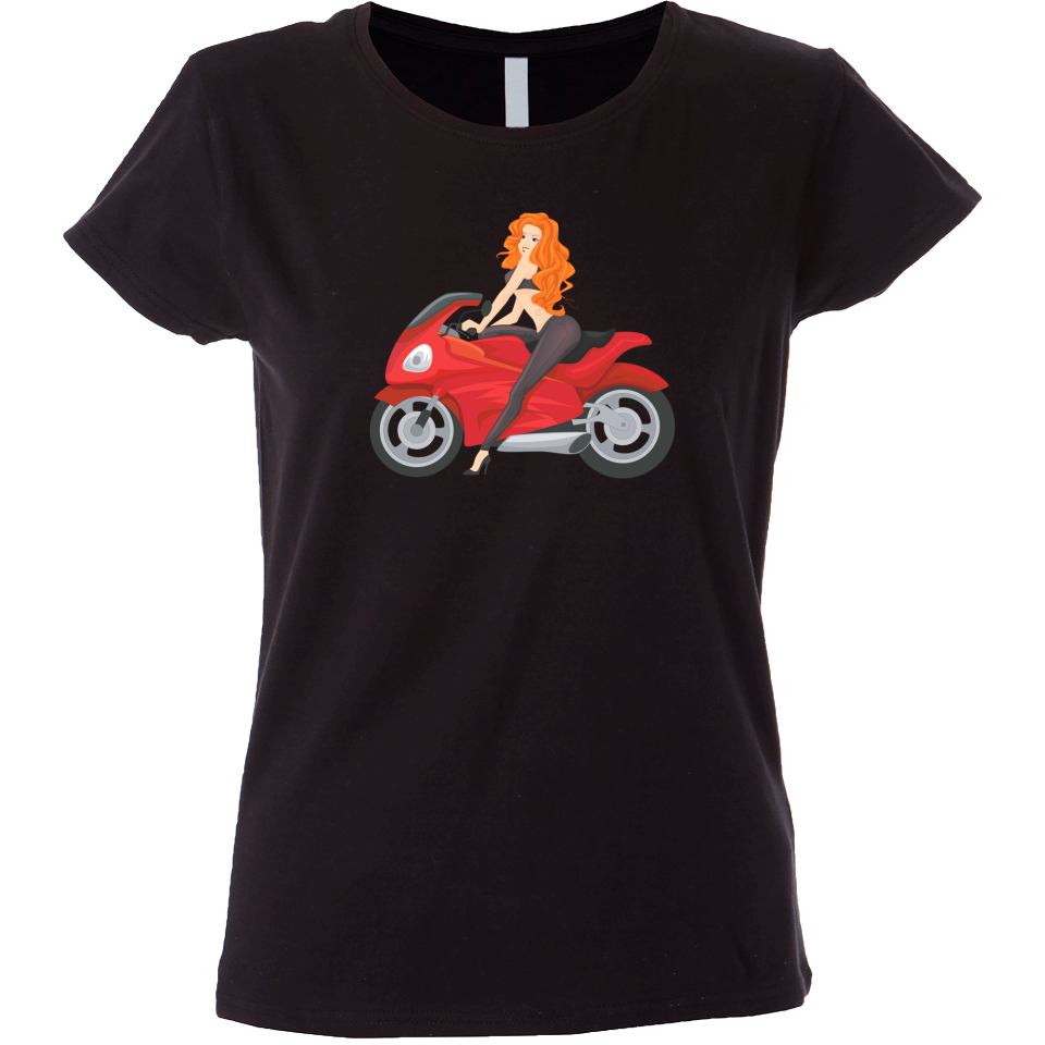 Camiseta mujer mujer moto