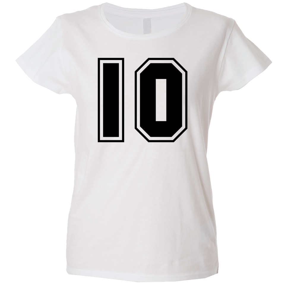 Camiseta mujer número 10