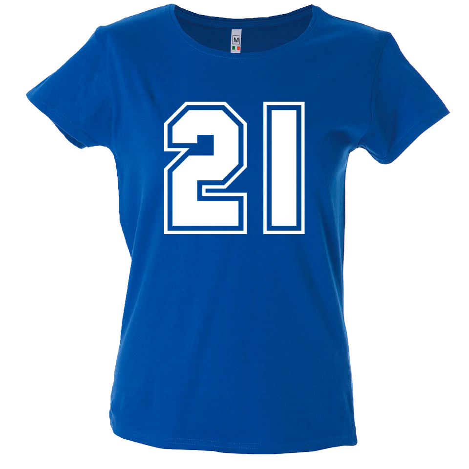 Camiseta mujer número 21