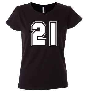 Camiseta mujer número 21