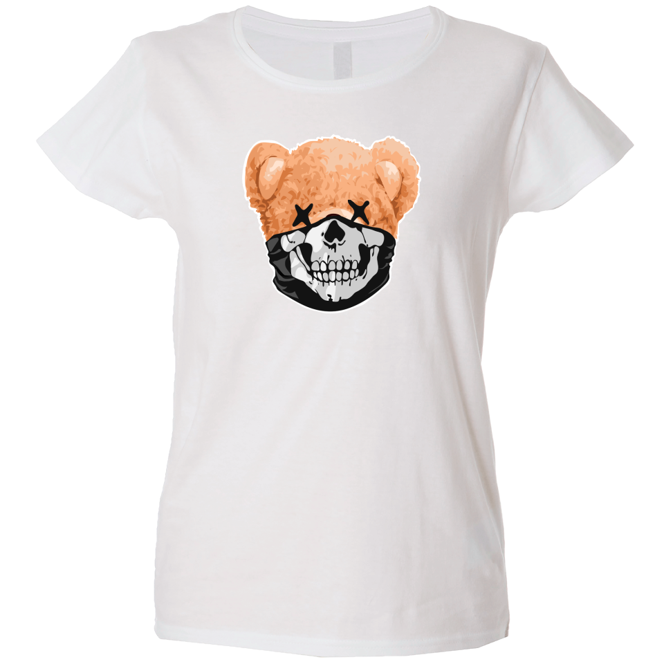Camiseta mujer oso cubrebocas calavera