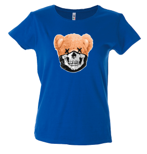 Camiseta mujer oso cubrebocas calavera
