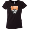 Camiseta mujer oso cubrebocas calavera
