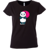 Camiseta mujer panda con paraguas