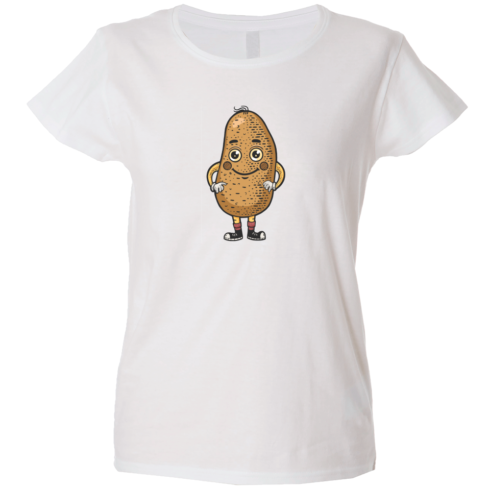 Camiseta mujer patata sonriente