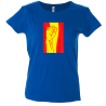 Camiseta mujer puño en bandera Española