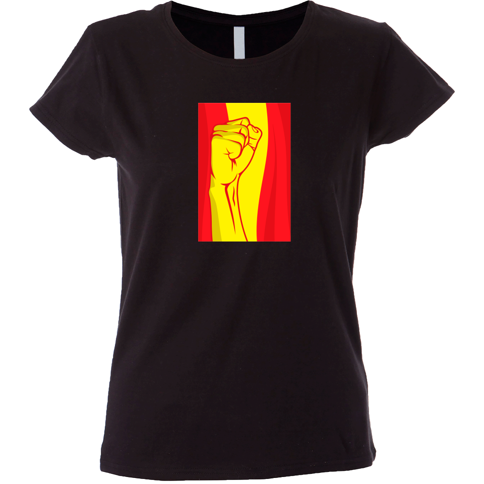 Camiseta mujer puño en bandera Española