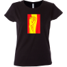 Camiseta mujer puño en bandera Española