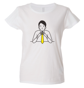 Camiseta mujer señor pensando