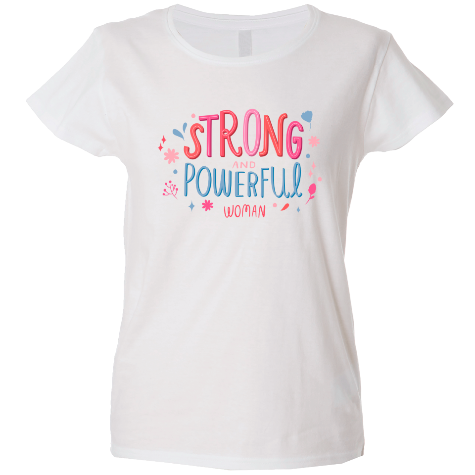 Camiseta mujer strong powerful woman