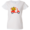 Camiseta mujer vespa flores