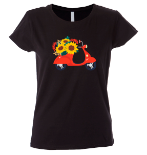 Camiseta mujer vespa flores
