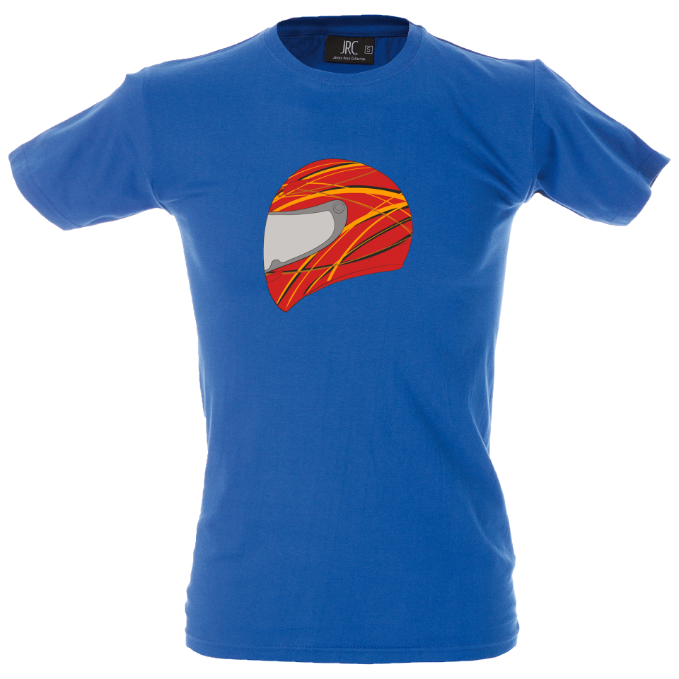 Camiseta hombre casco rojo