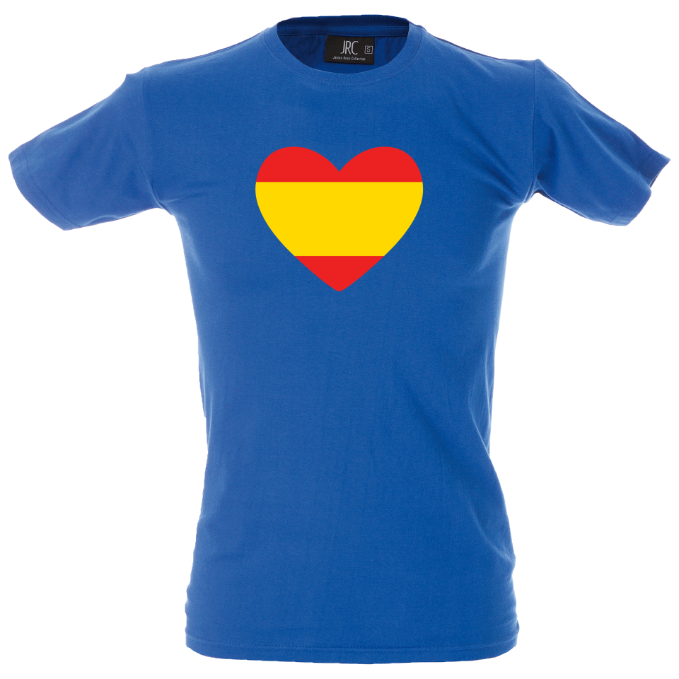 Camiseta hombre corazón bandera España