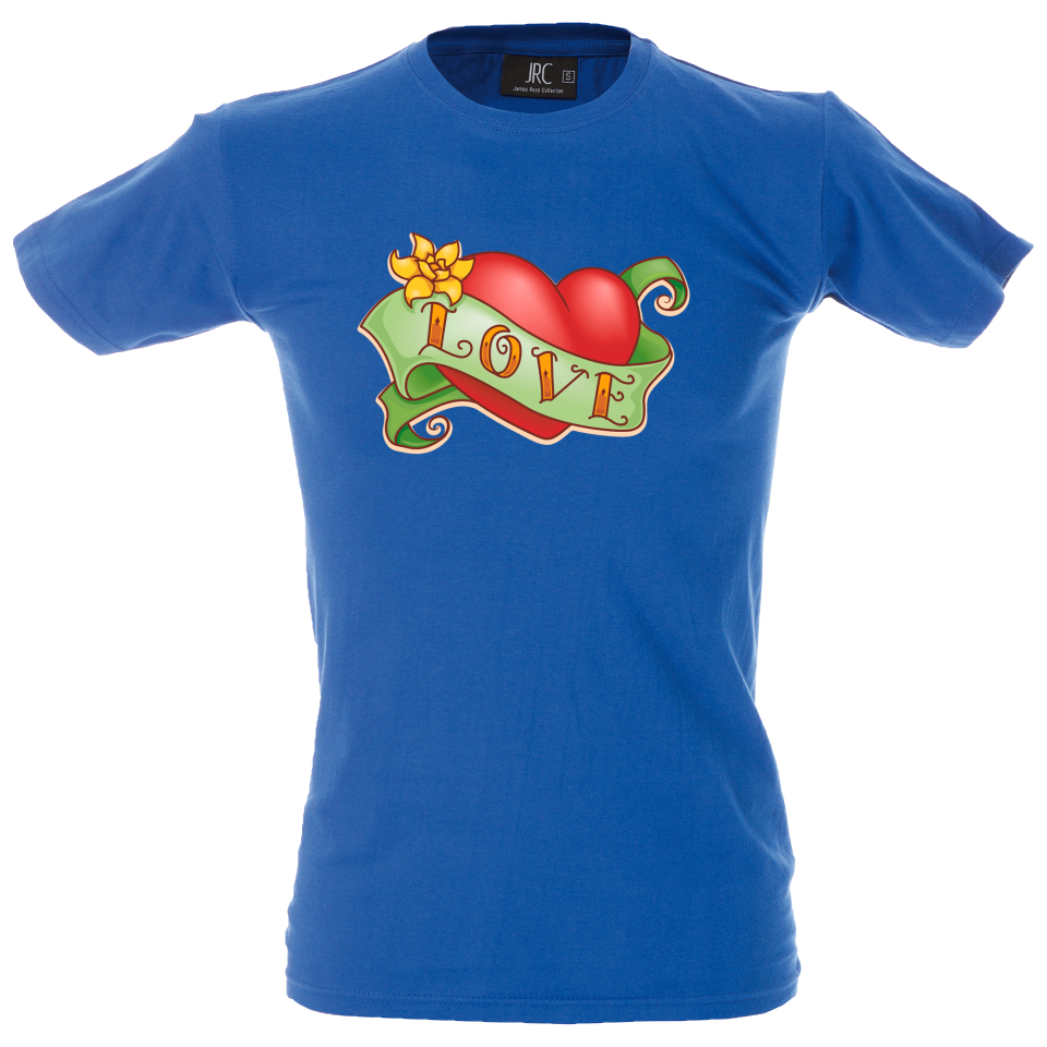 Camiseta hombre corazón love