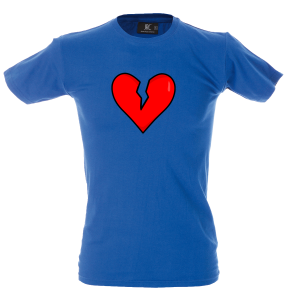 Camiseta hombre corazón roto