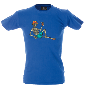 Camiseta hombre esqueleto playero