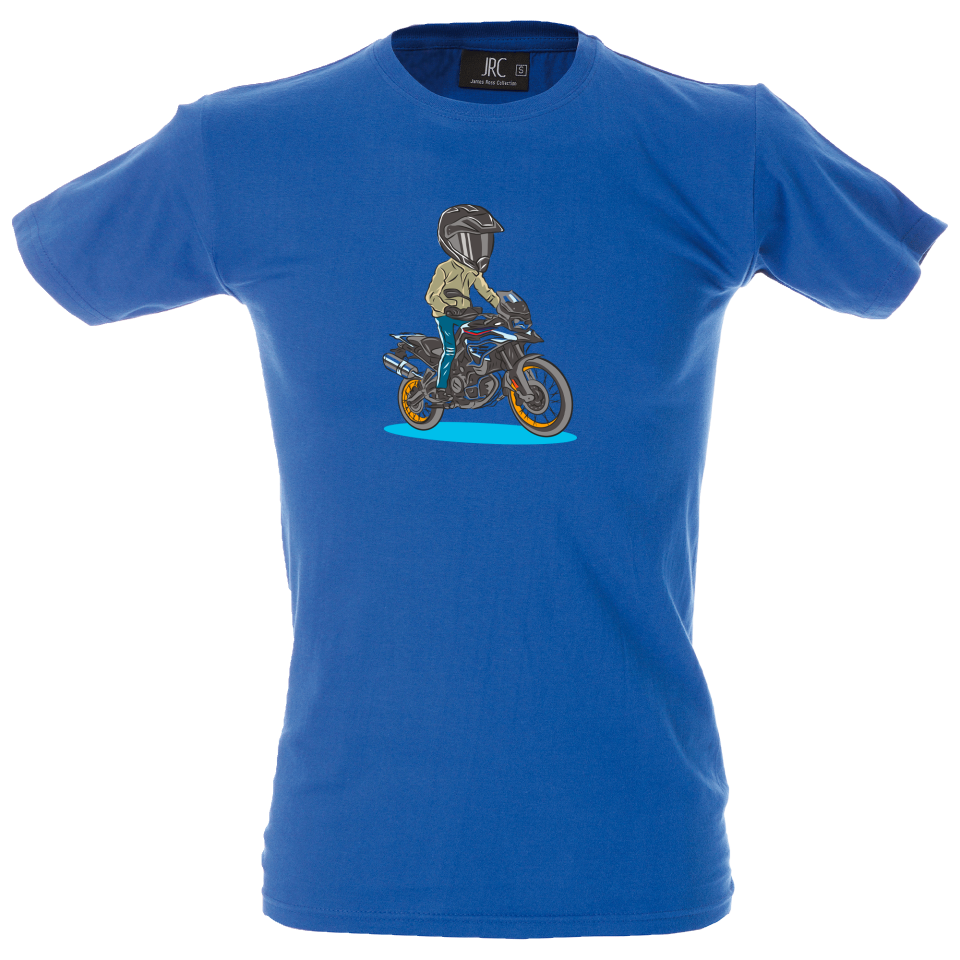 Camiseta hombre motero de pie