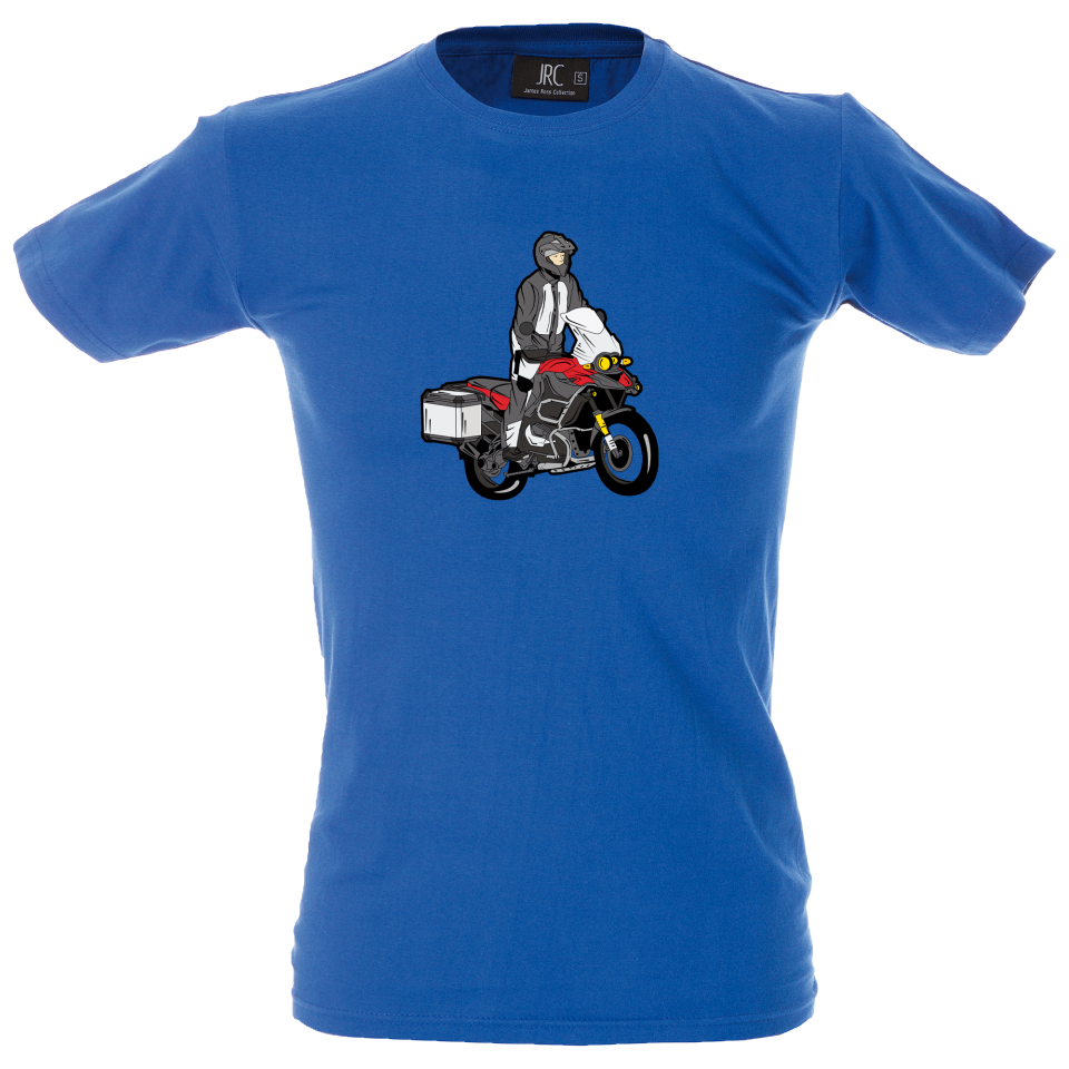 Camiseta hombre moto baúl