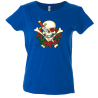 Camiseta mujer calavera corona rosas
