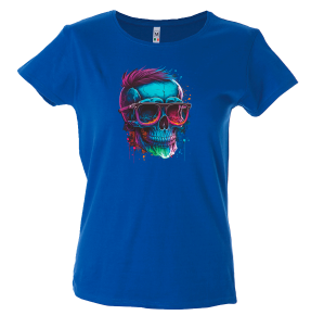 Camiseta mujer calavera hipster