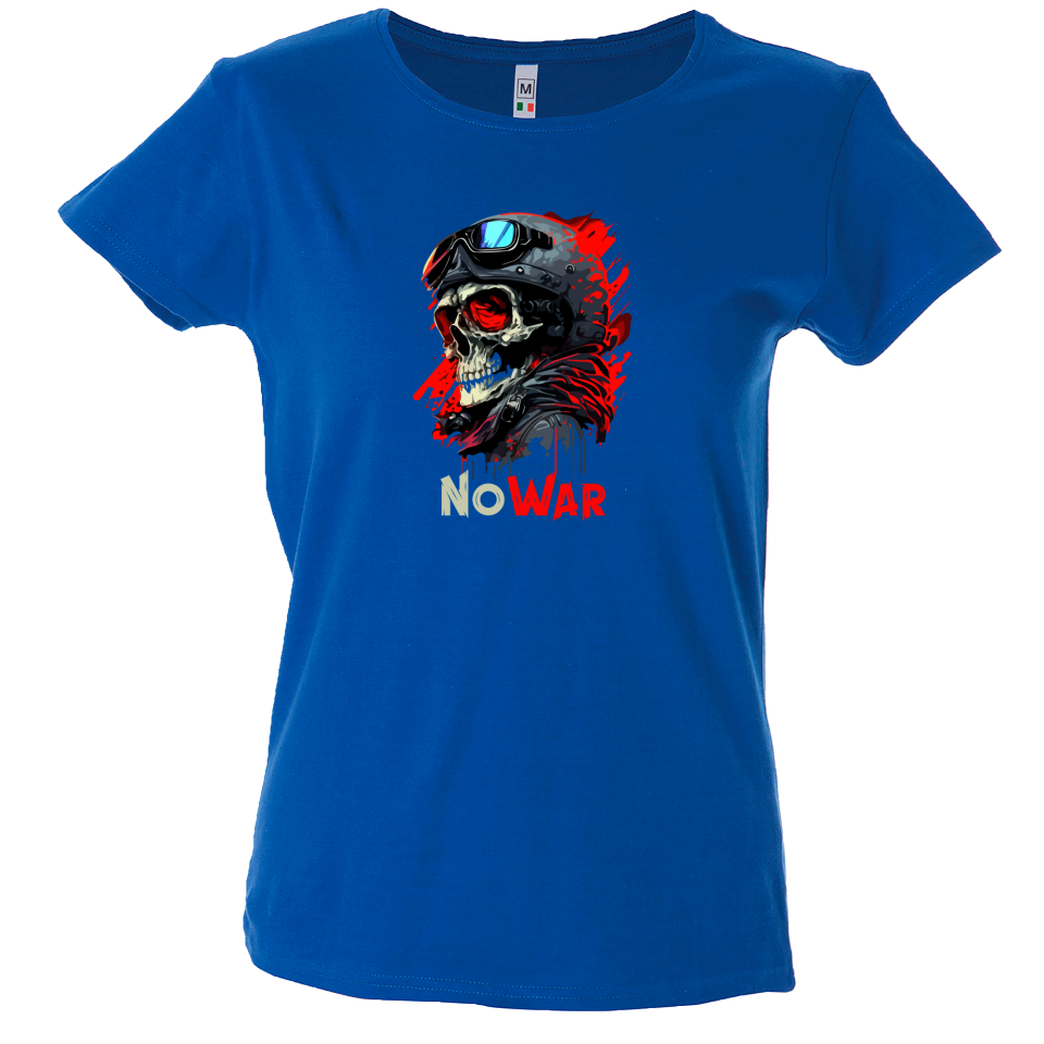 Camiseta mujer calavera no war